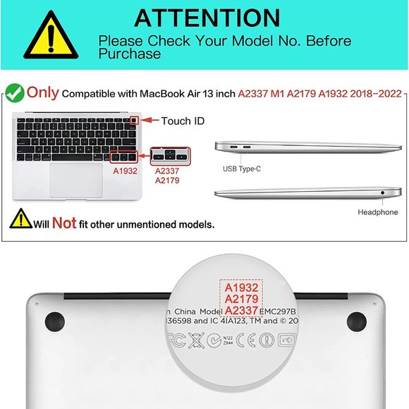 NEW!!! MOSISO Compatible with MacBook Air 13 inch Hard Case - Picture 2 of 7